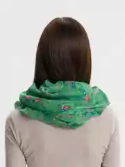Лесной зеленый палантин женский