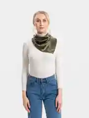 Зелёный хаки платок на голову женский