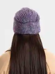 Фиолетовый чалма женская, вязаная