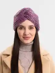 Пурпурный чалма женская, вязаная