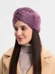 Пурпурный чалма женская, вязаная