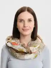 Песочный хаки палантин женский