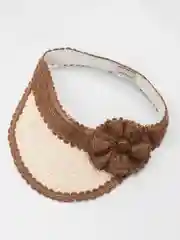 Карамельный козырьки летние из натуральной соломы