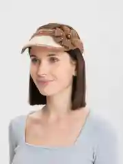 Карамельный козырьки летние из натуральной соломы