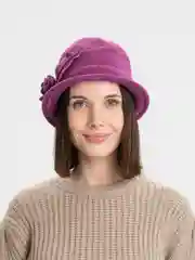 Вишнёвый шляпа женская из мягкого фетра