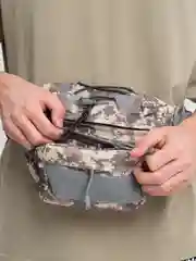 Бежевый меланж сумка поясная тактическая