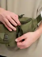 Зеленый сумка поясная тактическая