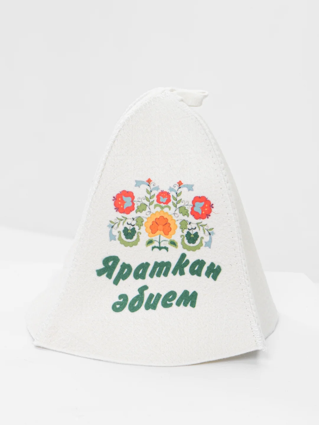 Банная шапка с надписью "Яраткан эбием", для бабушки