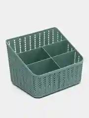 Бирюзовый органайзер для косметики / кистей / канцелярии ВЯЗАНИЕ IDEA