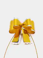 Золотой бант для оформления подарка 5 цветов