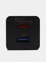 Черный блок питания 2USB 3 A + 2.1 A, зарядное устройство QC3.0 быстрая зарядка NC55QC