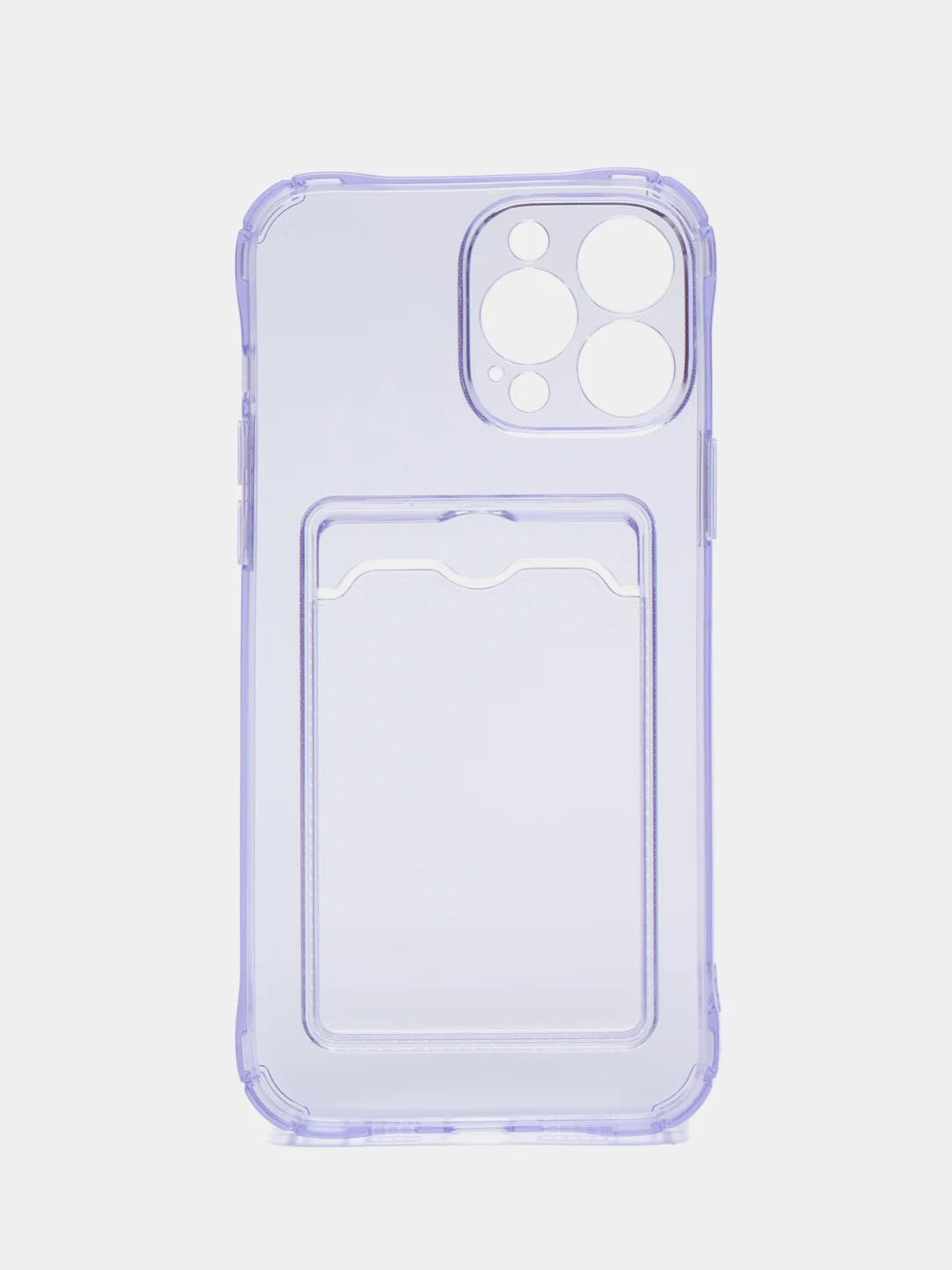 Лавандовый чехол для iPhone 7/8 Plus/XR/11/12/13/Pro/Pro Max, силиконовый, с карманом для карт