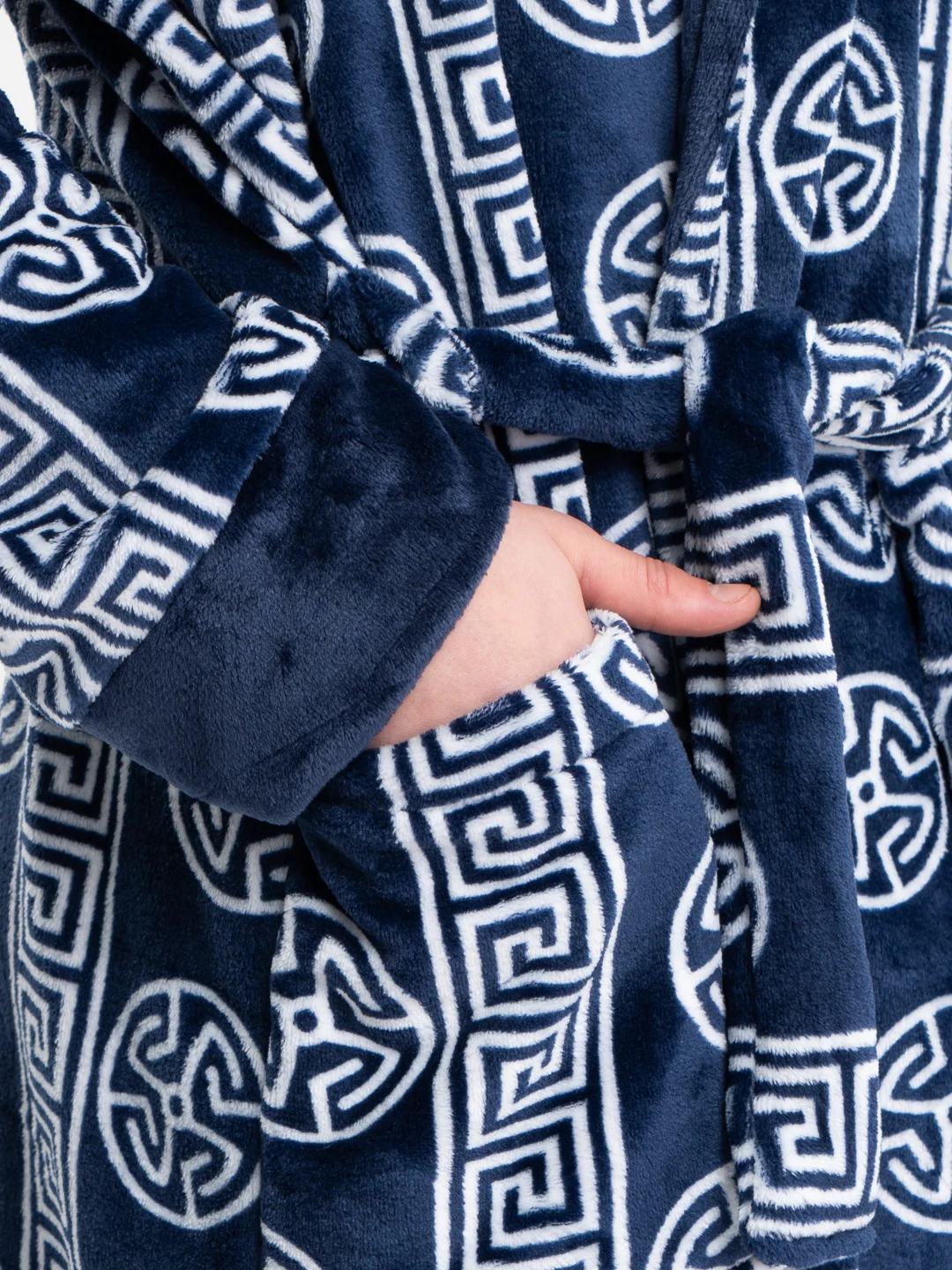 Зеленый халат мужской теплый, халат банный