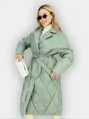 Куртка осенняя, удлиненная, с поясом, оверсайз, без капюшона