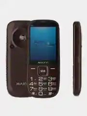 Коричневый мобильный телефон Maxvi B9, громкий динамик