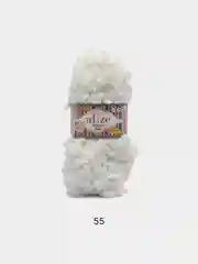 Белый пряжа Alize Puffy Fine 5 штук петельки маленькие