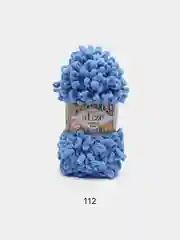 Голубой пряжа Alize Puffy Fine 5 штук петельки маленькие