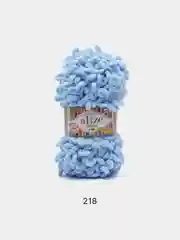 Светло-синий пряжа Alize Puffy Fine 5 штук петельки маленькие
