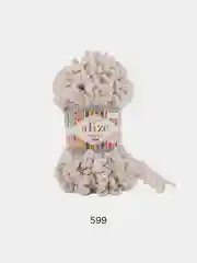 Светло-бежевый пряжа Alize Puffy Fine 5 штук петельки маленькие