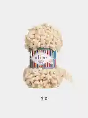 Кремовый пряжа Alize Puffy Fine 5 штук петельки маленькие