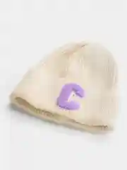 Кремовый утепленная шапка бини унисекс