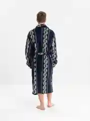 Синий халат мужской теплый, халат банный