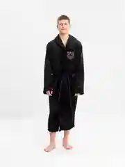 Черный халат банный мужской