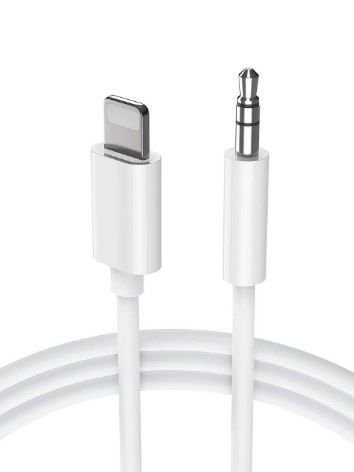 Кабель AUX-Lightning для iPhone, 3,5 jack, 1 м