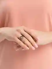 Кремовый кольцо серебряное, 39 видов, перстень one size, незамкнутое фаланговое колечко