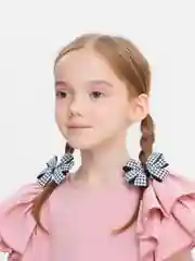 Черный бантики школьные для волос, на резинках, ручная работа, 2шт