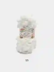 Белый пряжа Alize Puffy, 5 штук, петельки большие