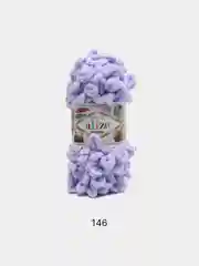 Лавандовый пряжа Alize Puffy, 5 штук, петельки большие