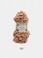 Светло-бежевый пряжа Alize Puffy, 5 штук, петельки большие
