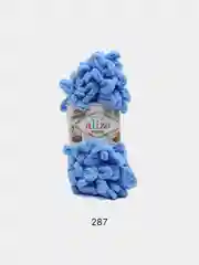 Голубой пряжа Alize Puffy, 5 штук, петельки большие