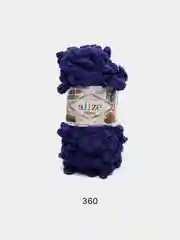 Темно-синий пряжа Alize Puffy, 5 штук, петельки большие