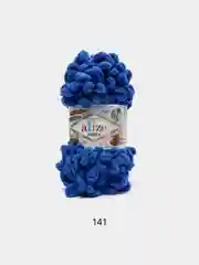 Синий пряжа Alize Puffy, 5 штук, петельки большие