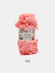Пастельно-коралловый пряжа Alize Puffy, 5 штук, петельки большие