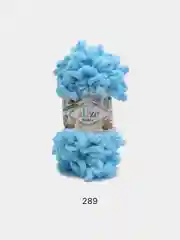 Небесно-голубой пряжа Alize Puffy, 5 штук, петельки большие