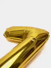 Лимонный воздушный шар "Цифра", фольгированный