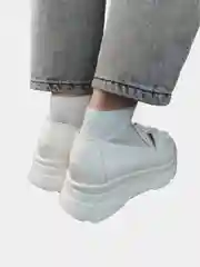 Белый лоферы женские, демисезон