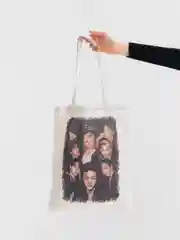 Тёмно-серый сумка-шоппер, сумка через плечо, хлопковая сумка K-pop, BTS, BLACKPINK, Stray Kids, TWICE