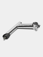 Вынос руля велосипеда, угловой, косая гайка, h150 x 100 x D22.2 мм, хром