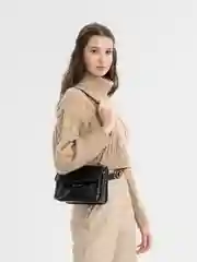 Черный сумка женская, стеганая, кроссбоди, с клапаном
