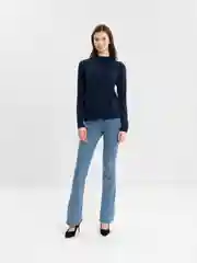 Индиго qp STORE/Водолазка 46-52 размер/Водолазка с коротким горлом/Водолазка/Водолазка базовая