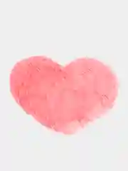 Розовый ковер на пол / Коврик/ Коврик для туалета / Мягкий / Коврик сердце / Для ног