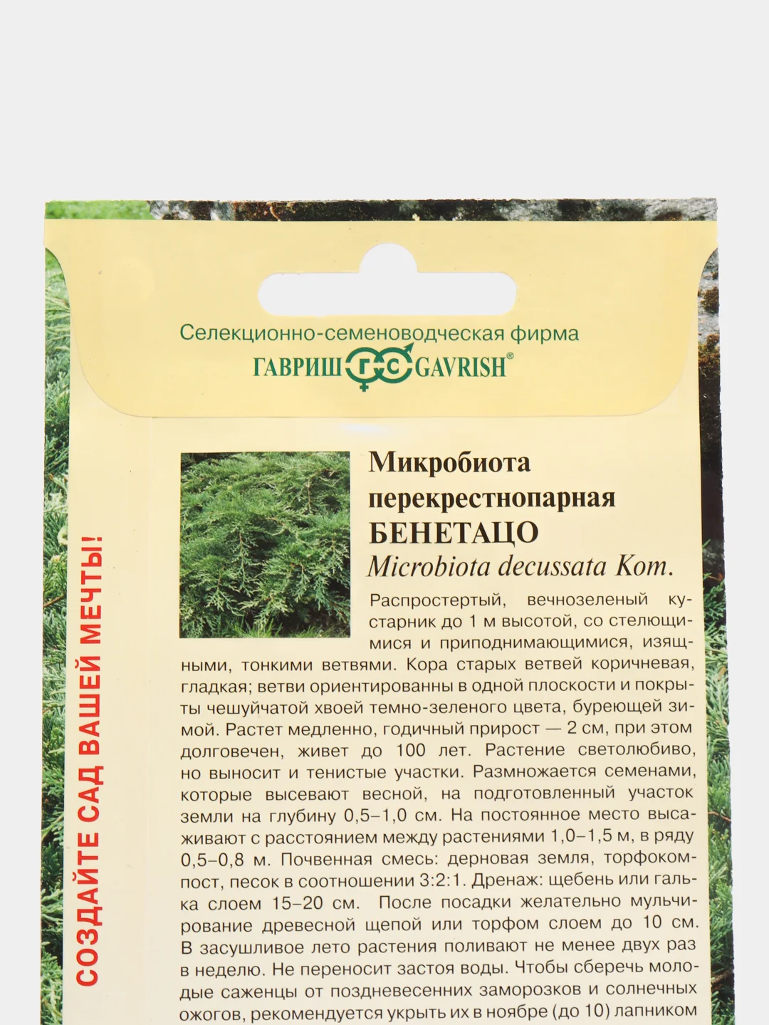 Семена Гавриш "Микробиота Бенетацо", перекрестнопарная, 0,05 г
