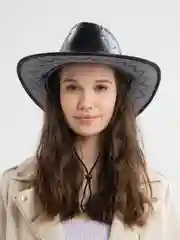 Черный шляпа "Ковбой"