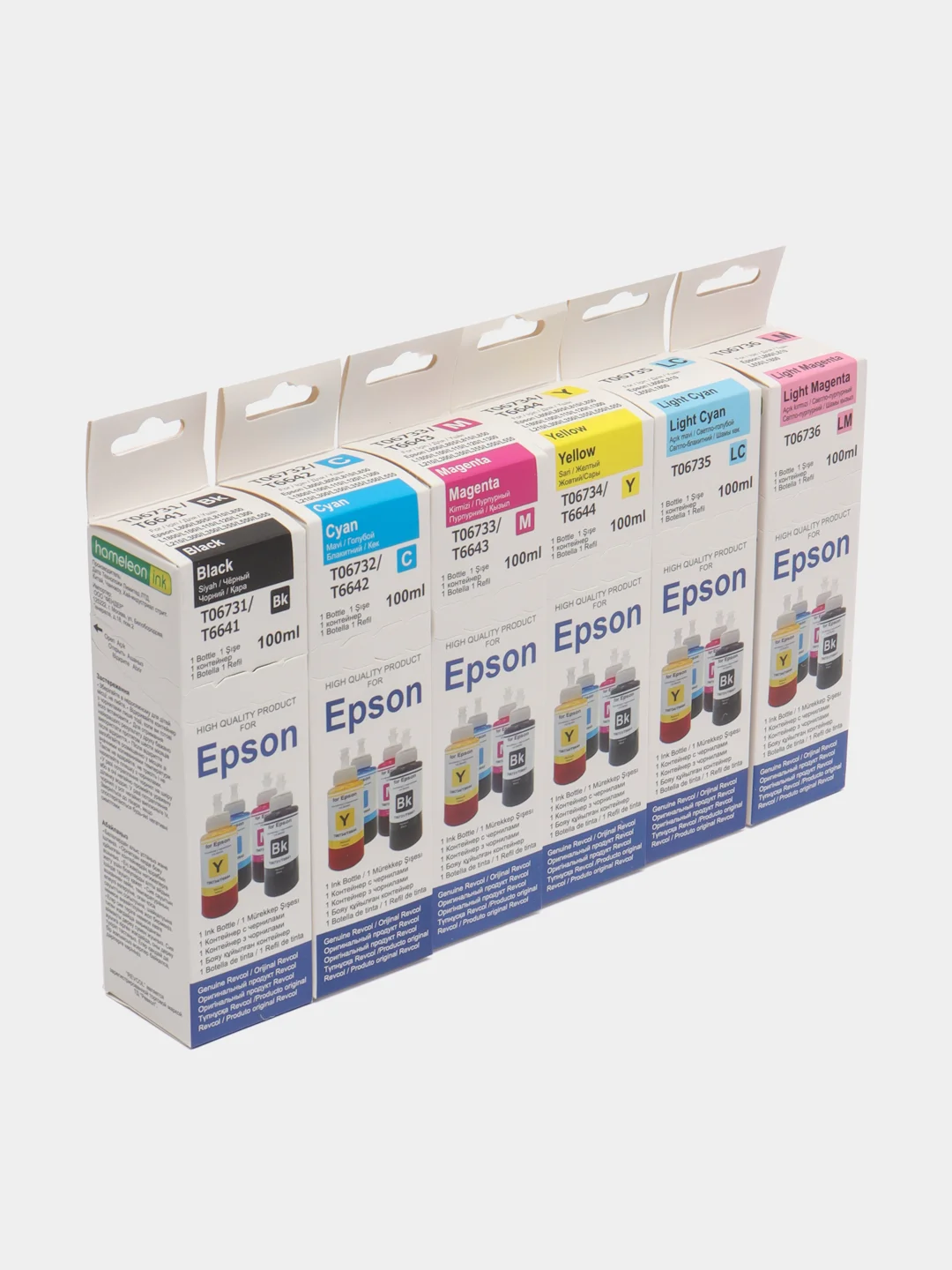 Чернила для принтера Epson L-серии, набор 6 х 100 ml
