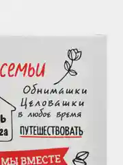 Картина на холсте "Правила семьи" / холст/ постер/ картина на стену/ правила дома/ 30х40см