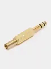 Штекер 6,3 Jack стерео, под пайку, позолоченный